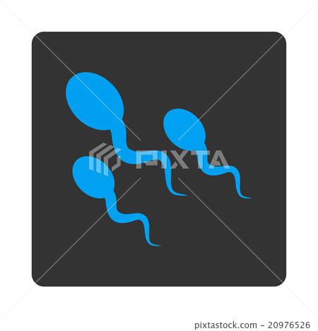 Sperm Rounded Square Button 20976526