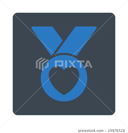 Charity Medal Rounded Square Button 20976528