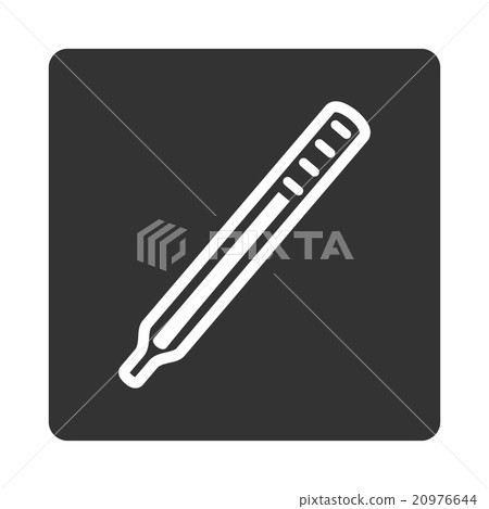 Medical Thermometer Rounded Square Button 20976644