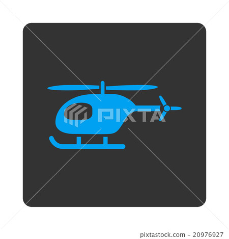 Helicopter Rounded Square Button Helicopter Rounded Square Button 20976927