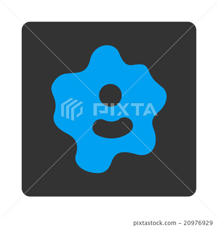 Bacteria Rounded Square Button Bacteria Rounded Square Button 20976929