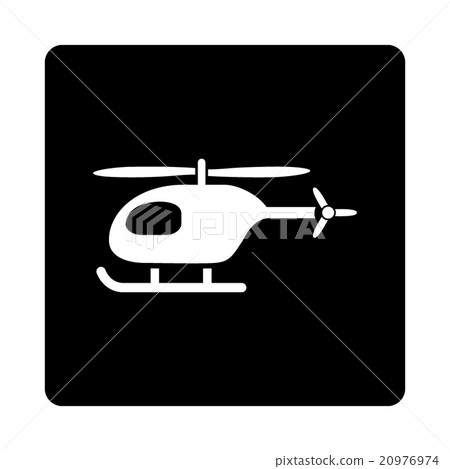 Helicopter Rounded Square Button - Stock Illustration [20976974] - PIXTA
