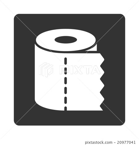 Water Closet Paper Roll Rounded Square Button 20977041