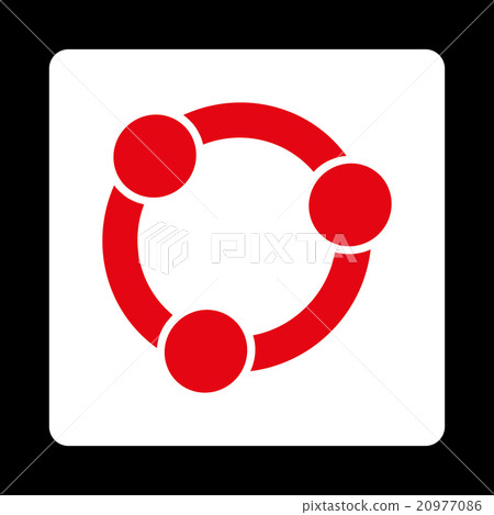 Collaboration Rounded Square Button - Stock Illustration [20977086] - PIXTA