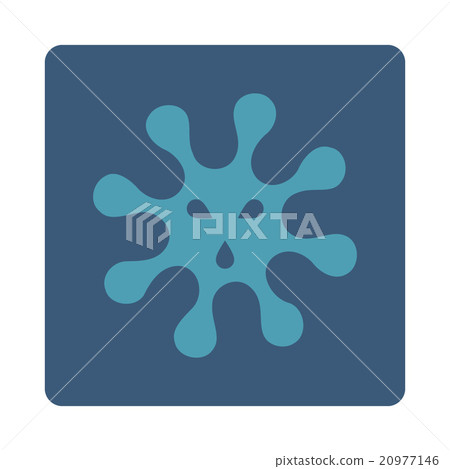 Microorganism Rounded Square Button 20977146