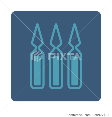Ampoules Rounded Square Button 20977198