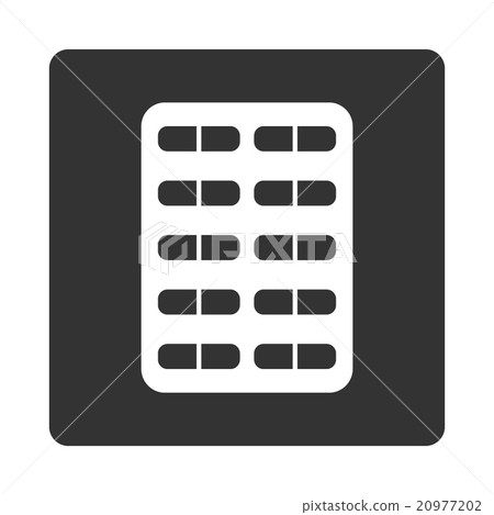 Pill Blister Rounded Square Button Pill Blister Rounded Square Button 20977202