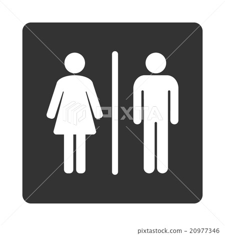 Toilets Rounded Square Button 20977346