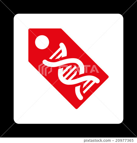 DNA Marker Rounded Square Button 20977365