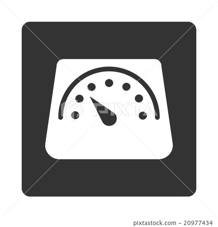 Weight Meter Rounded Square Button Weight Meter Rounded Square Button 20977434