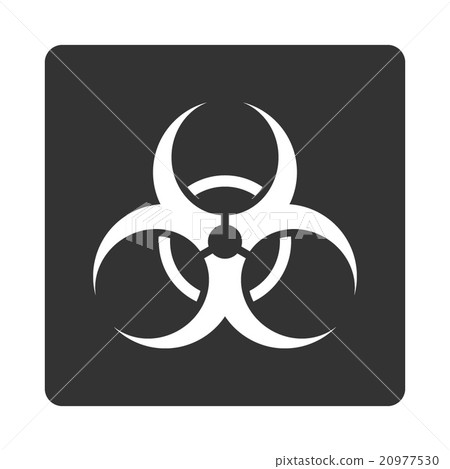 Bio Hazard Rounded Square Button Bio Hazard Rounded Square Button 20977530