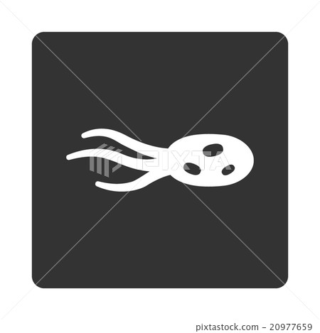 Intrude Microorganism Rounded Square Button Intrude Microorganism Rounded Square Button 20977659