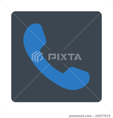 Phone Receiver Rounded Square Button - Stock Illustration [20977670 ...