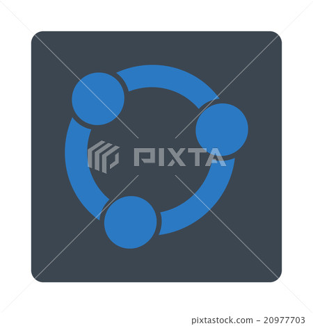 Collaboration Rounded Square Button - Stock Illustration [20977703] - PIXTA