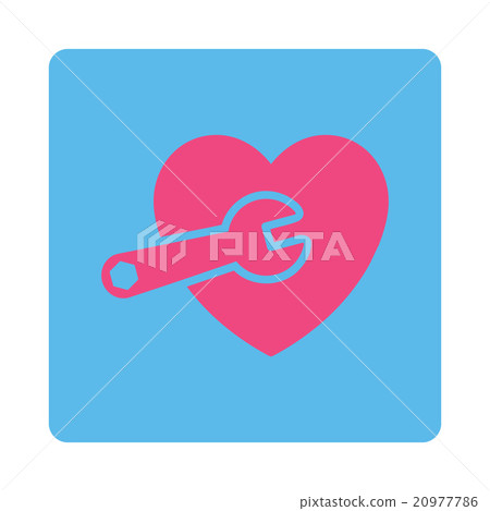 Heart Treatment Rounded Square Button - Stock Illustration [20977786 ...