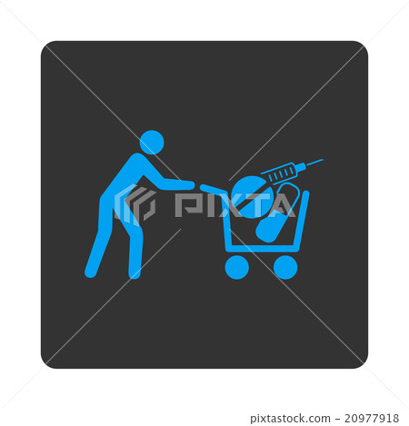 Medical Shopping Rounded Square Button 20977918