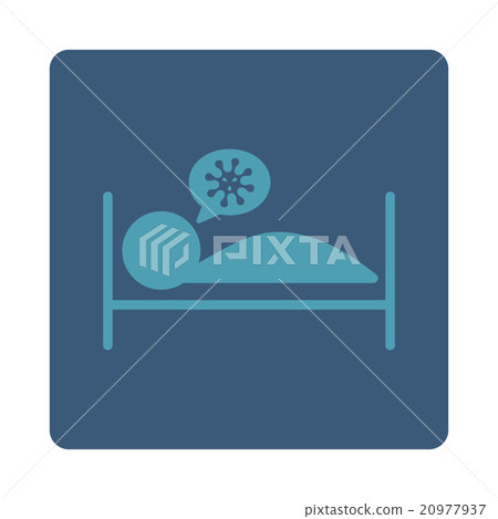 Sickness Bed Rounded Square Button Sickness Bed Rounded Square Button 20977937