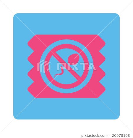 Spermicide Contraception Rounded Square Button 20978108