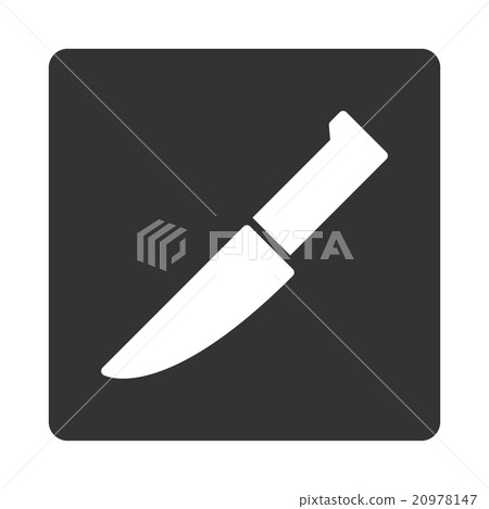 Knife Rounded Square Button Knife Rounded Square Button 20978147