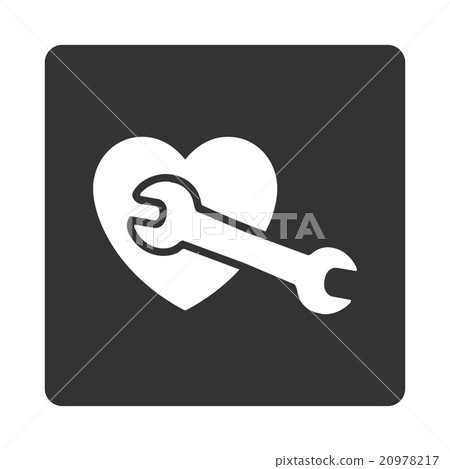 Heart Treatment Rounded Square Button - Stock Illustration [20978217 ...