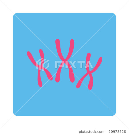 Chromosomes Rounded Square Button 20978328