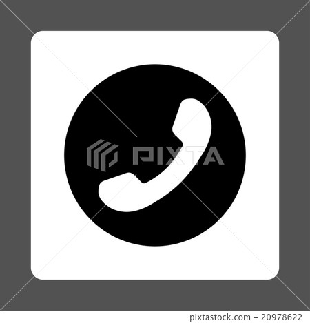 Phone Number Rounded Square Button 20978622