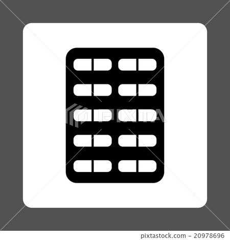 Pill Blister Rounded Square Button Pill Blister Rounded Square Button 20978696