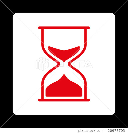 Hourglass Rounded Square Button 20978703