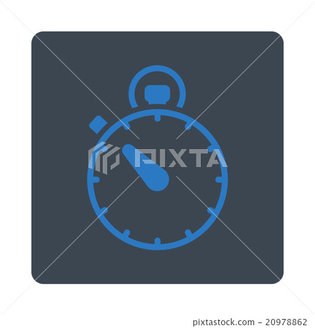 Stopwatch Rounded Square Button - Stock Illustration [20978862] - PIXTA