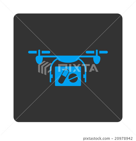 Medical Nanocopter Rounded Square Button 20978942