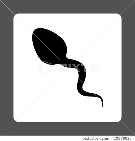 Sperm Rounded Square Button Sperm Rounded Square Button 20979022
