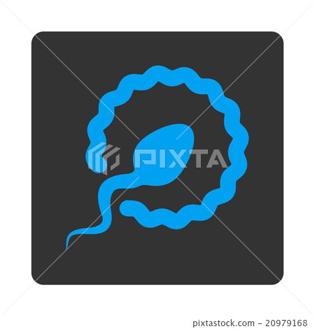 Sperm Penetration Rounded Square Button 20979168