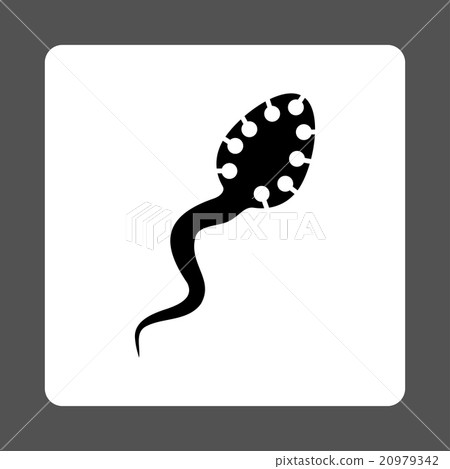 Infectious Microbe Rounded Square Button 20979342