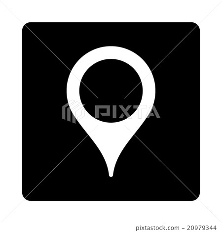 Map Marker Rounded Square Button Map Marker Rounded Square Button 20979344