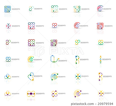 Abstract company logo vector collection. Set of Abstract company logo vector collection. Set of 20979594