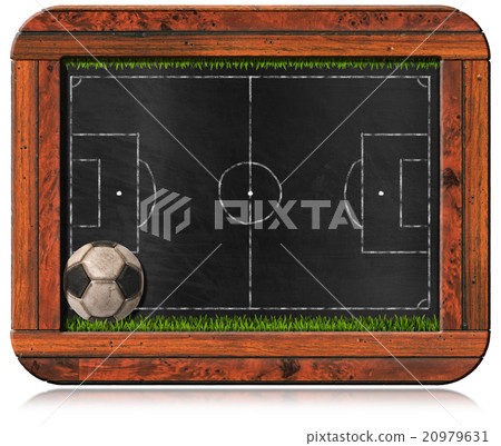 Blackboard with Football Field and Ball Blackboard with Football Field and Ball 20979631