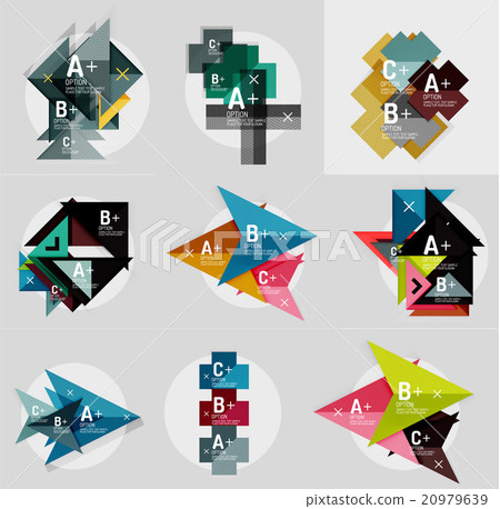 Vector geometrical banner set Vector geometrical banner set 20979639