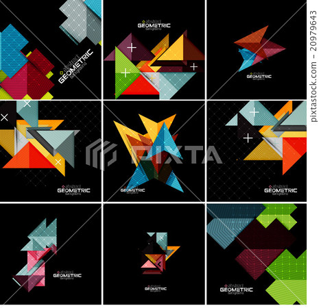 Vector geometrical banner set Vector geometrical banner set 20979643