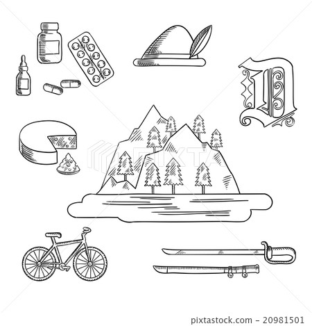 German culture and travel icons German culture and travel icons 20981501