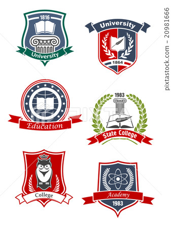 Academy, university and college icons Academy, university and college icons 20981666