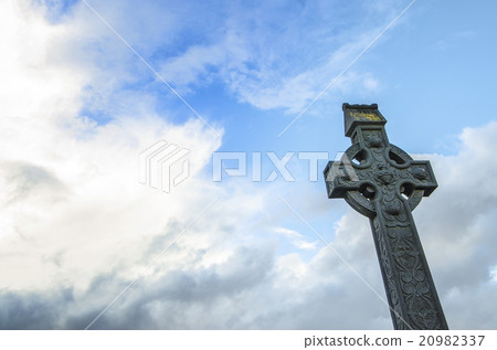 Celtic cross symbol in the sky, Dublin, Ireland Celtic cross symbol in the sky, Dublin, Ireland 20982337