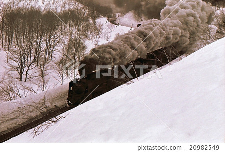 昭和45冬季蒸汽機車重匆匆表達新雪谷 20982549