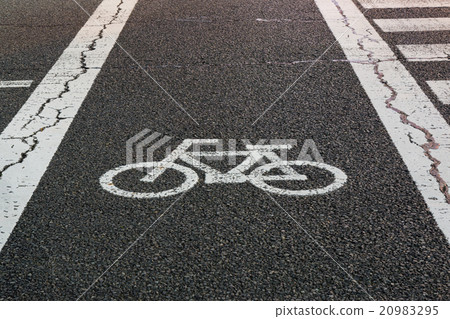Bicycle road sign. Bicycle road sign. 20983295