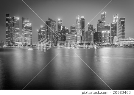Landscape of the Singapore financial district 20983463