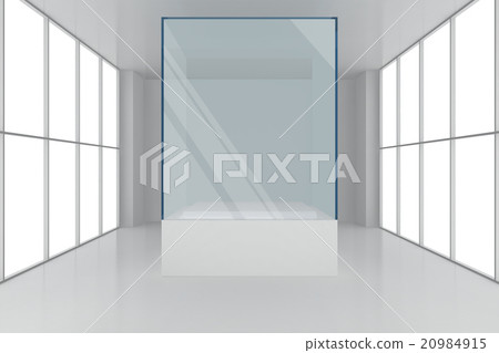 display case. 3d render showcase in white room display case. 3d render showcase in white room 20984915