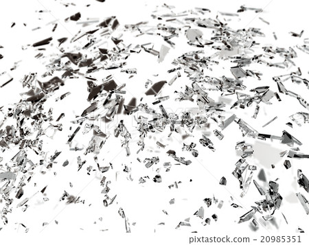 Pieces of splitted or cracked glass Pieces of splitted or cracked glass 20985351