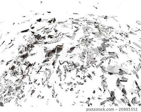 Pieces of splitted or cracked glass Pieces of splitted or cracked glass 20985352