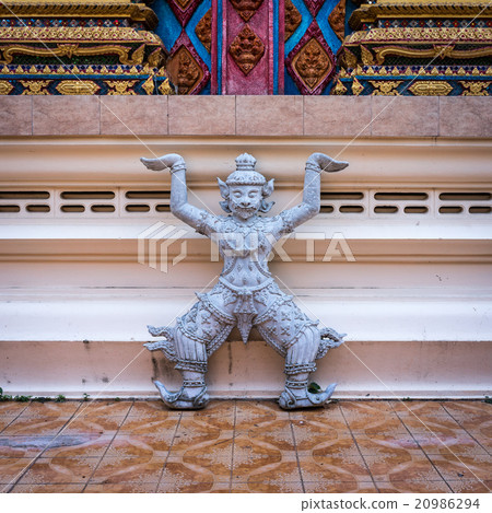 Statue of Rakshasa in buddhist temple 20986294