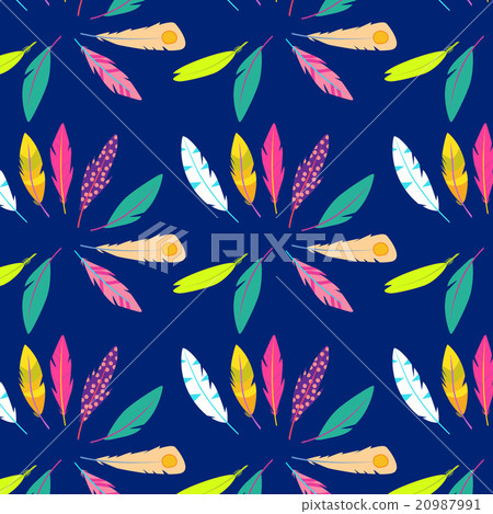 Vector Pattern of Abstract Feathers. Vector Pattern of Abstract Feathers. 20987991