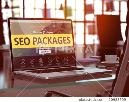 SEO Packages Concept on Laptop Screen. SEO Packages Concept on Laptop Screen. 20988709